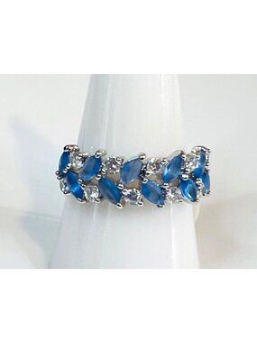 Ring Bomb Party Ring # 2739 Size 10 LC Sapphire fashion jewelry contemporary